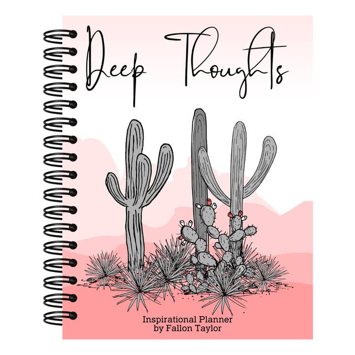 Ranch Dress'n - Wholesale Planner - PINK CACTUS DEEP THOUGHTS INSPIRATIONAL PLANNER