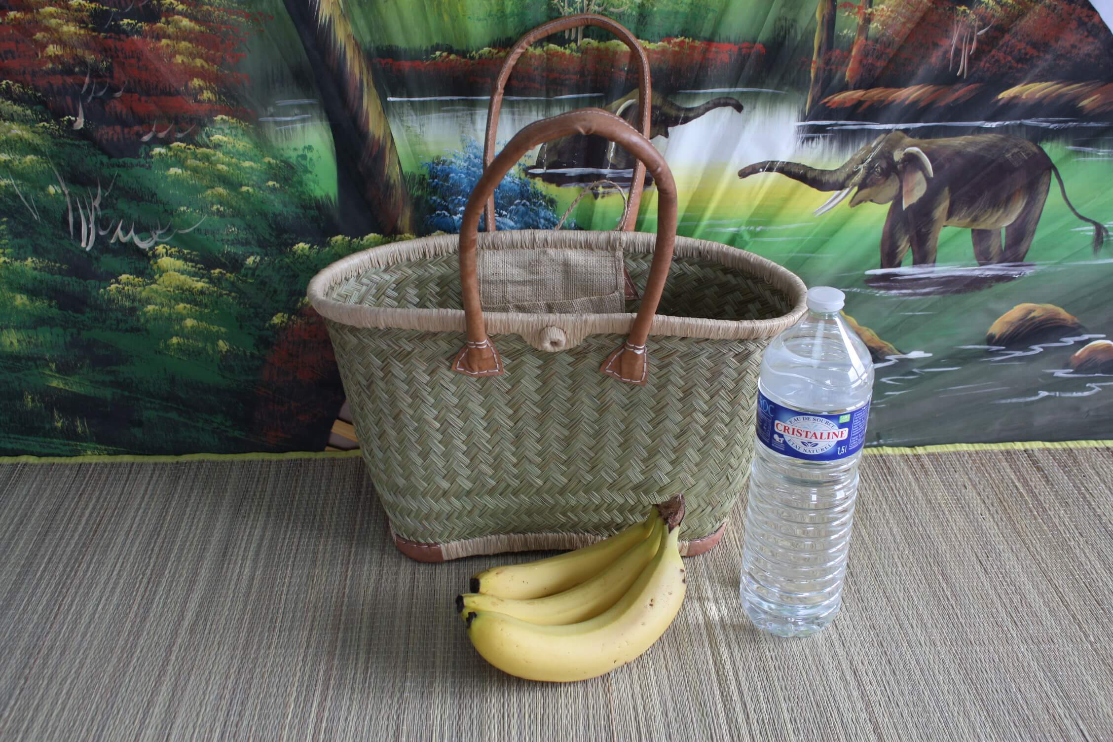 Boutique Huléti - Wholesale Beach Bag - NICE Straw tote bag basket - 3 SIZES - Long handles - ideal shopping, markets, work, beach... raffia rush palm tree0