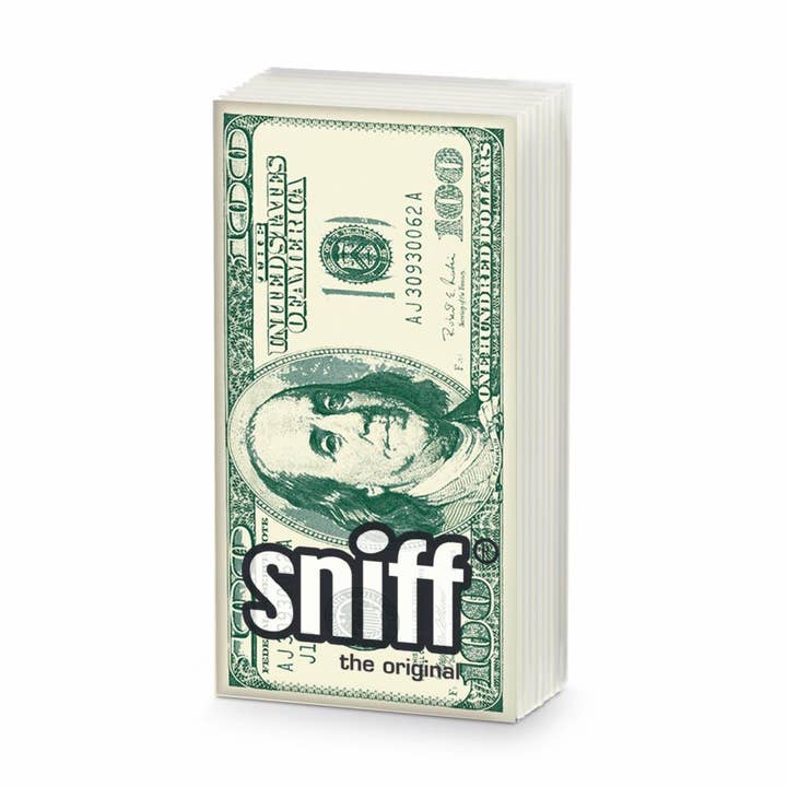 SNIFF TISSUE PACK-$100 DOLLAR BILL for wholesale by Paperproducts Design • Ambiente