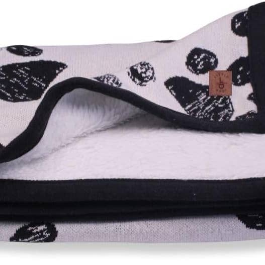 Double Layer Plush Sherpa 80x100cm - Beige/Black for wholesale by Little Dedi