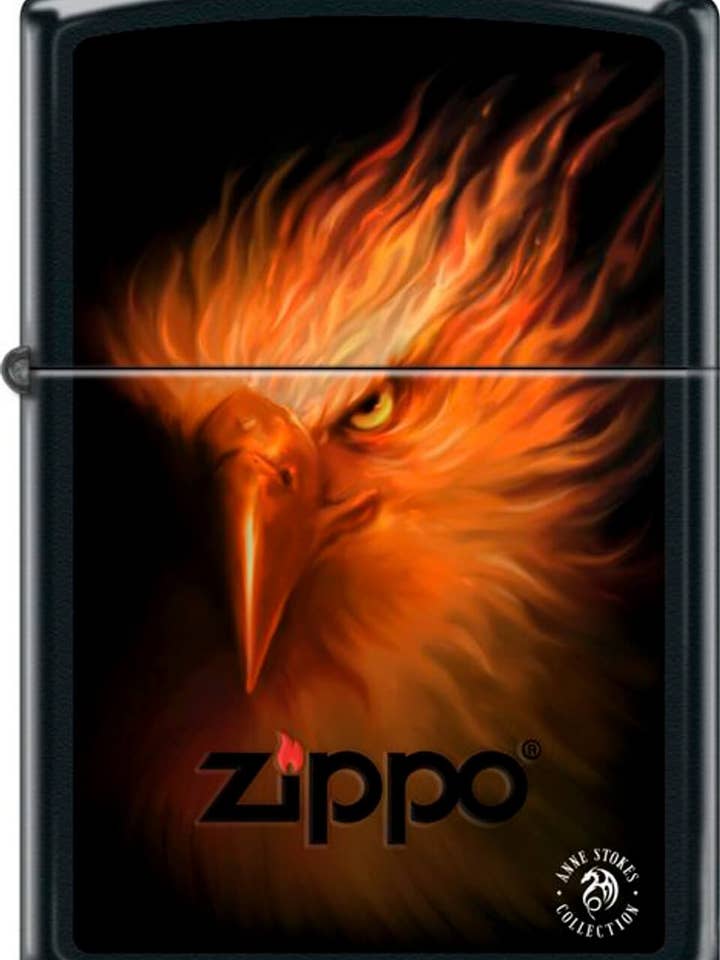 Anne Stokes - Phoenix Black Matte Zippo Lighter for wholesale by Scorpio Posters