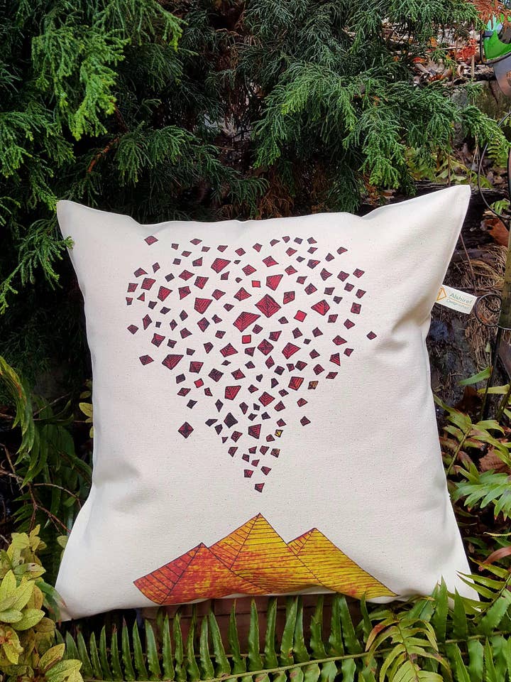 Fronha de lona Pyramid Love por atacado de Alshiref Design and Print LLC
