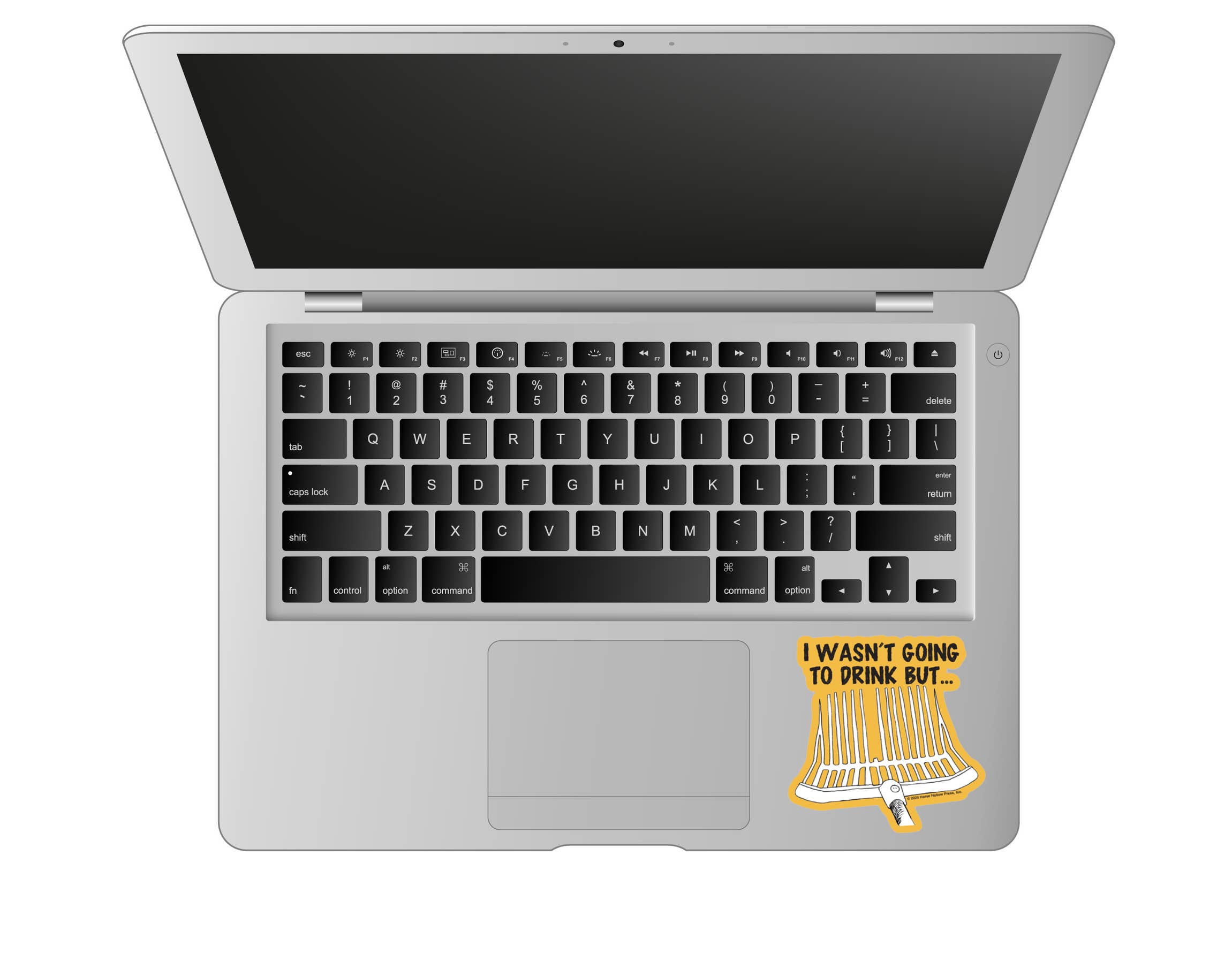 Horse Hollow Press / Pretty, Funny, Snarky Cards & Stickers - Wholesale Sticker - 3" Tumbler Horse Sticker / Drink ~ Pitchfork / WATERPROOF
17