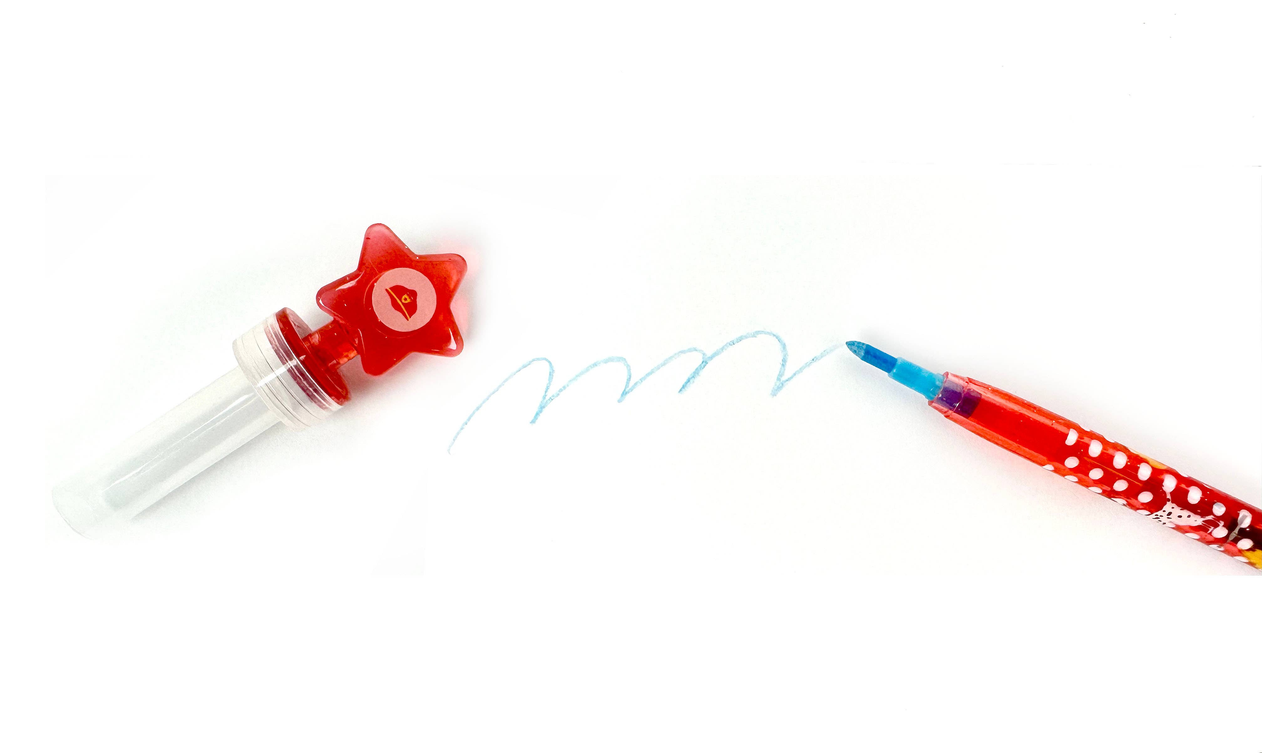 Tiny Mills - Wholesale Crayons - Kids & Baby - Fire Truck Stackable Crayon with Stamper Topper2