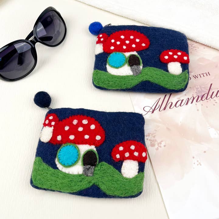 Uldfilt Mushroom House møntpung kobling for engroshandel hos mildstyles