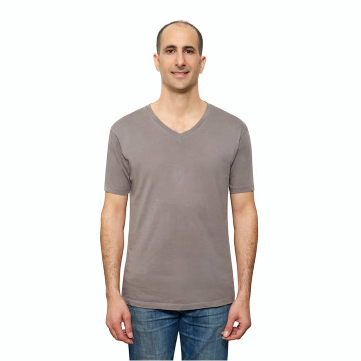 Scollo a V grigio per la vendita all'ingrosso da parte di Organic Signatures