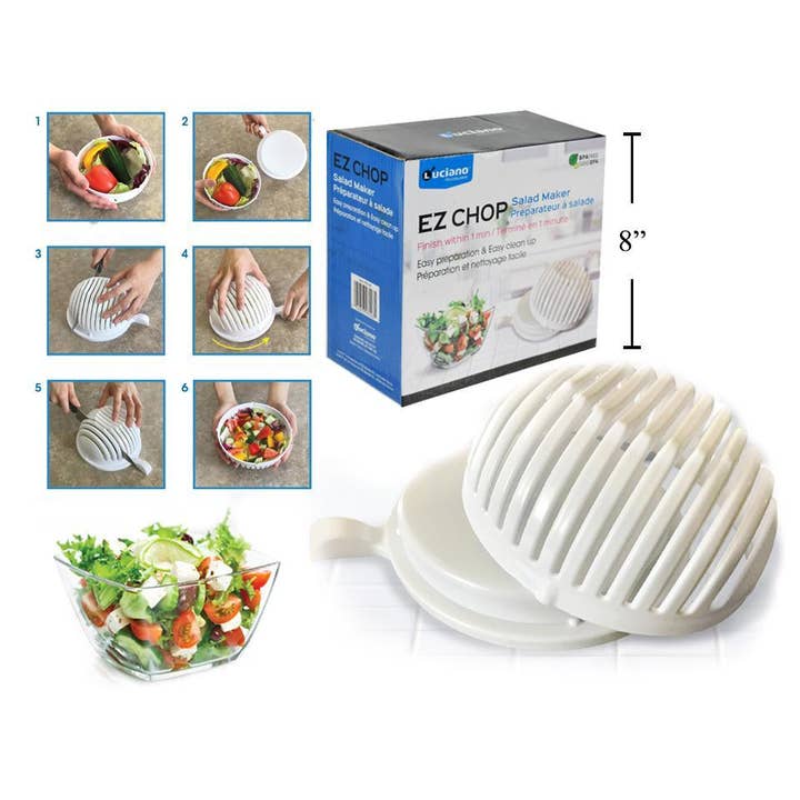 Luciano EZ Chop Salad Maker with Cutting Bowl for wholesale by Luciano Gourmet