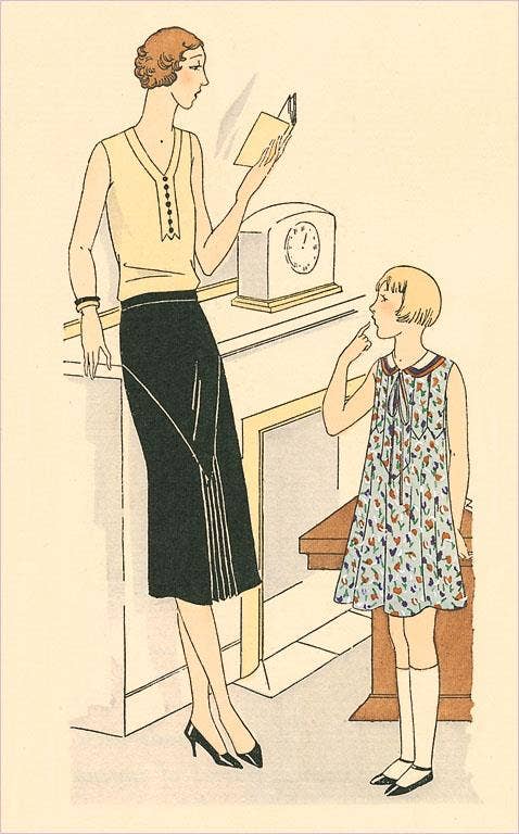 Found Image Press - Vente Affiche d'art - Impression d'art FN-333 Mère et fille à la mode