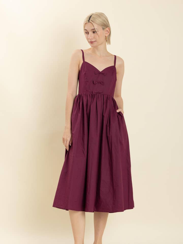 AD2294 - VESTIDO MIDI C/ LAÇOS por atacado de Aureum