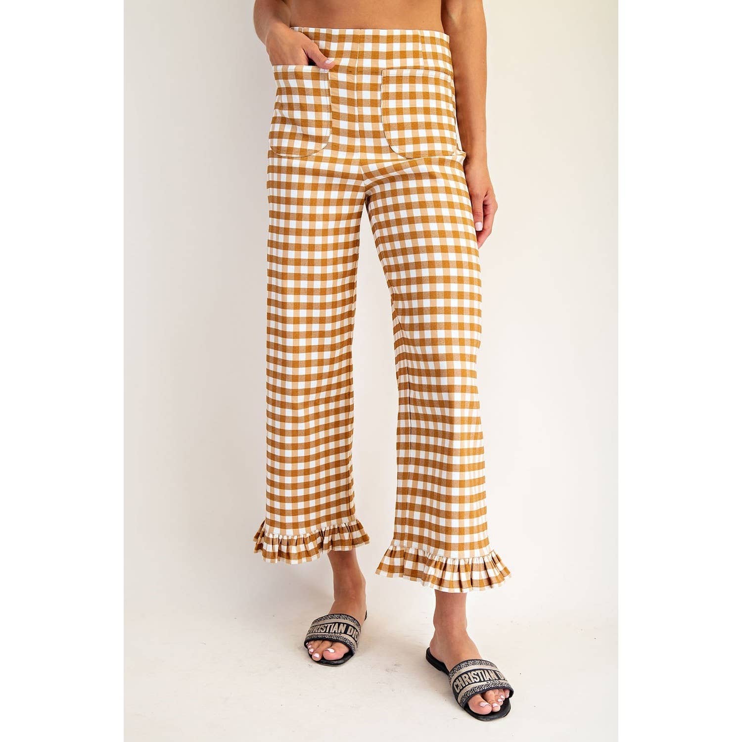 STYLE USA - Wholesale Pants - Women's - Gingham traight Leg Pants7