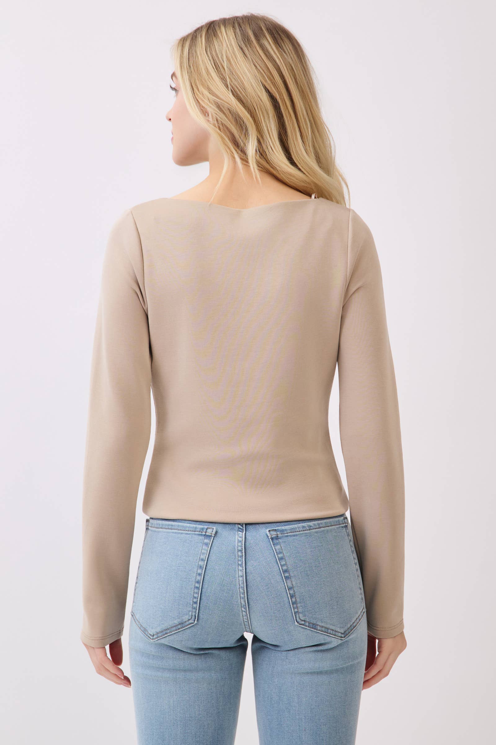Final Touch - Wholesale Knit Top - Women's - Double Layer Boat Neck Long Sleeve Top - VT3153416