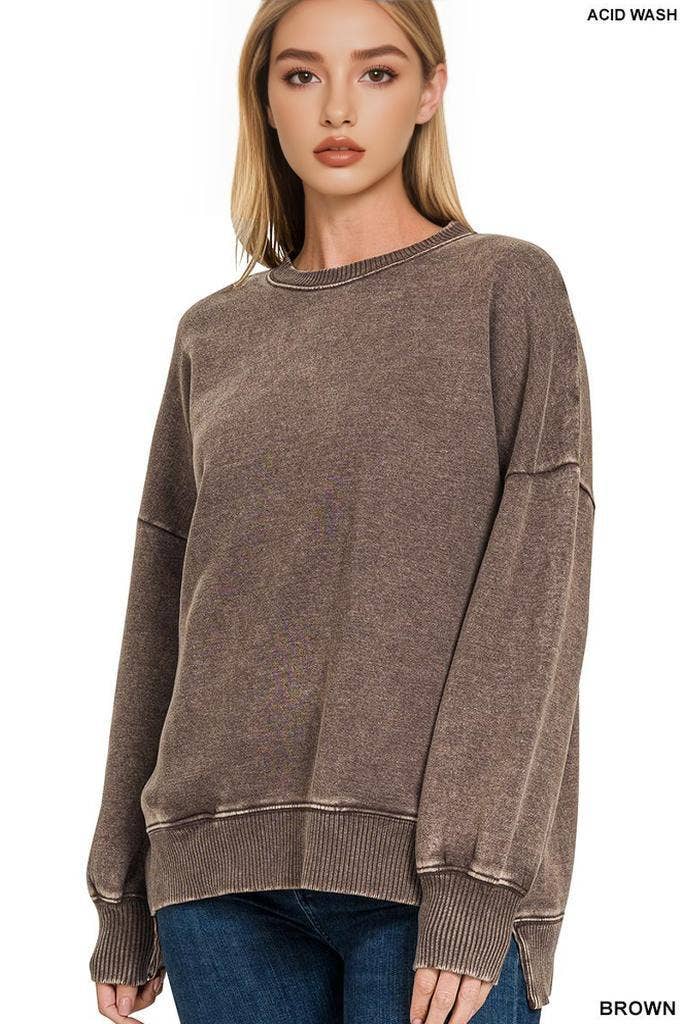 42POPS - Wholesale Sweatshirt - Women's - ',,, Fleece Hi Low Hem Pullover With Pockets29