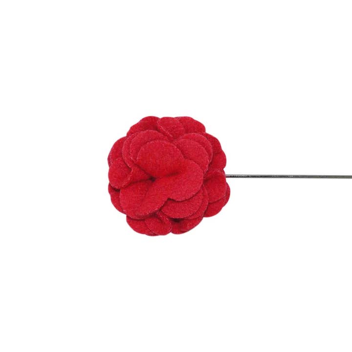 Candy Apple Felt Lapel Flower for wholesale by Aristocrats Bows N Ties