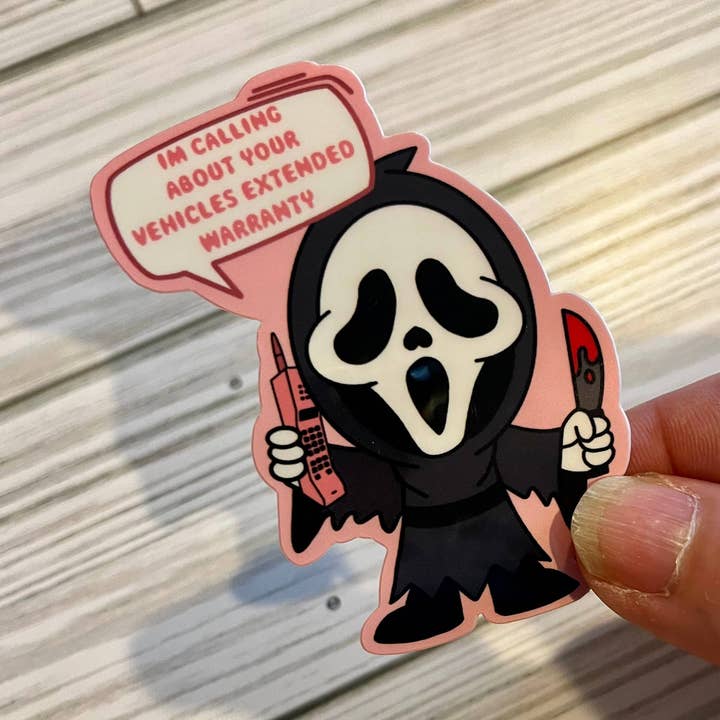 Ghostface, Horror, Vinyl Sticker, Scream for wholesale by Graceful Darkness, LLC