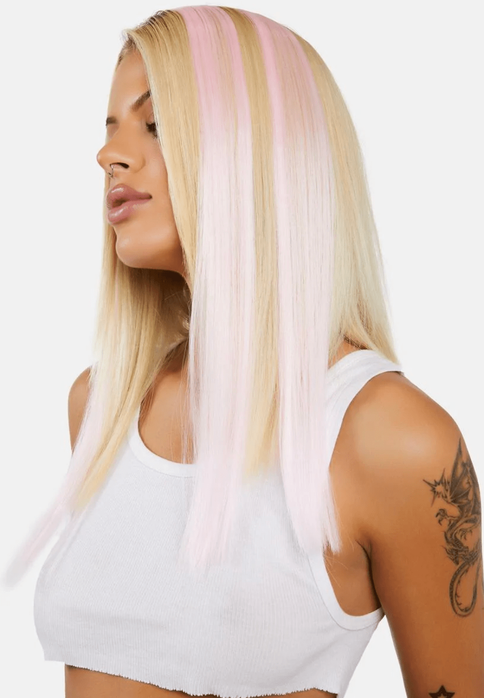 Marshmallow Blossom Pink Glow In The Dark Hair Extension Clips 3 PK for wholesale on Faire1