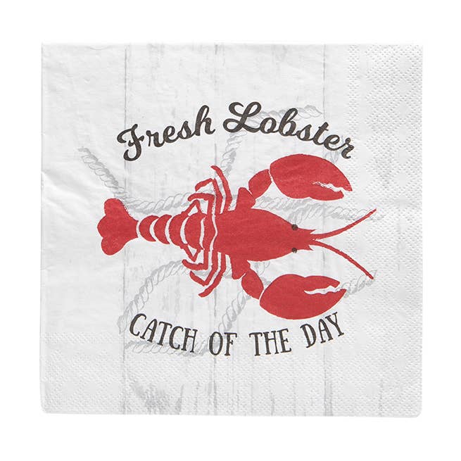 Catch of The Day Paper Cocktail Napkin 20Pk Lobster for wholesale by Harman Inc