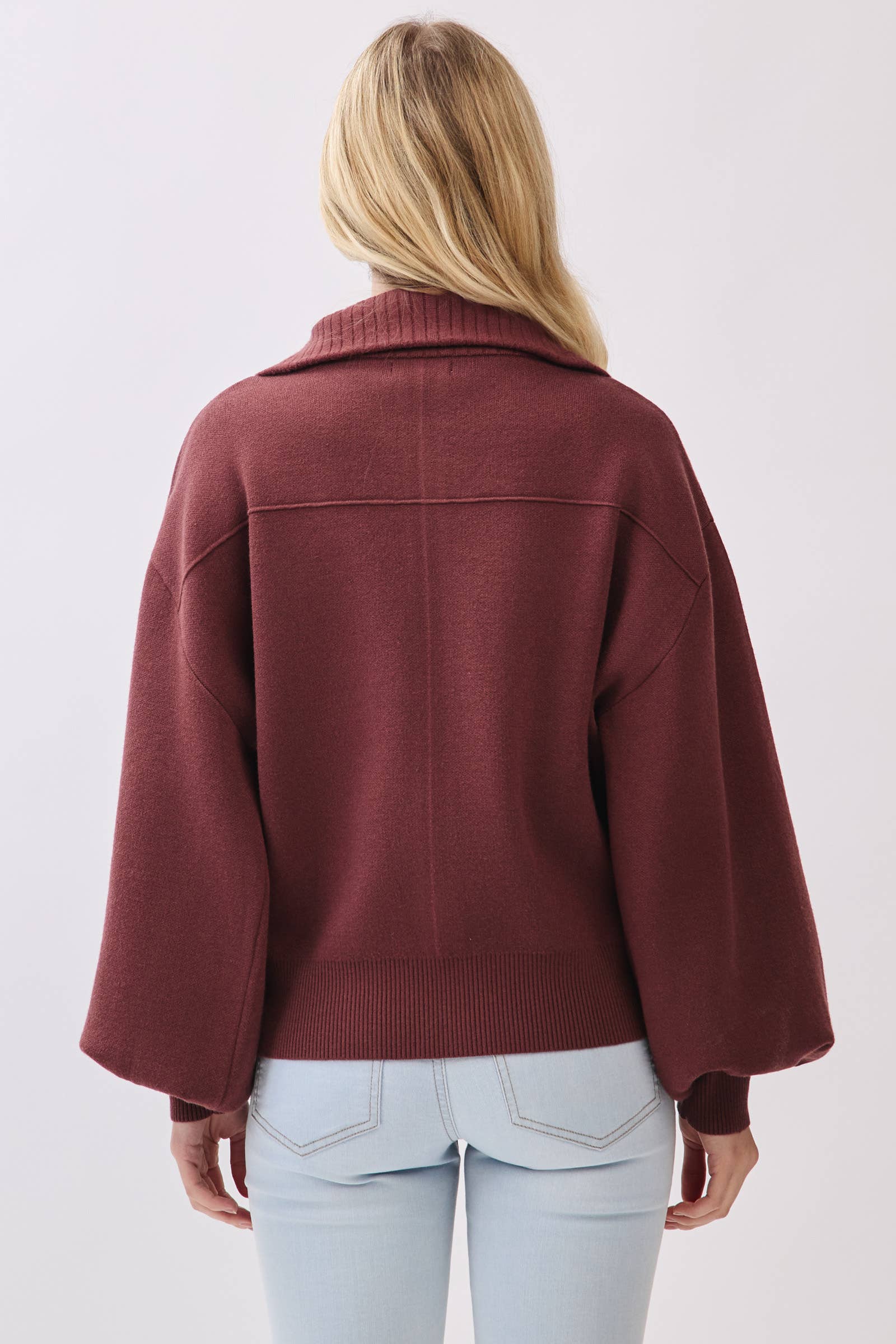 Calista - Wholesale Bomber Jacket - Women's - SWEATER BOMBER JACKET - VW613310