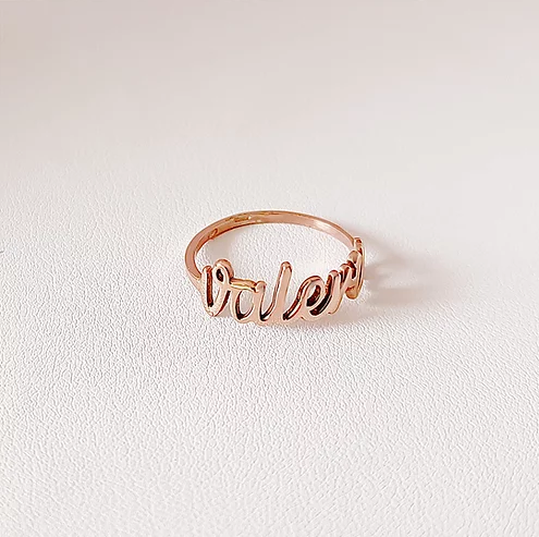 M di Martina – wholesale Band/stacked ring – “Customizable” Name or Single Word Ring2