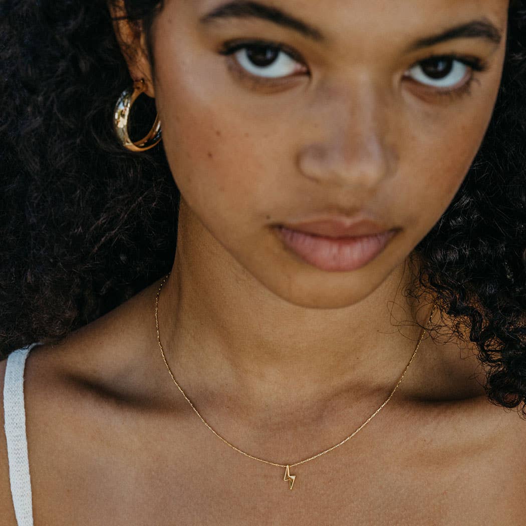 Amano Studio - Wholesale Pendant/Charm Necklace - Tiny Lightning Bolt Necklace2