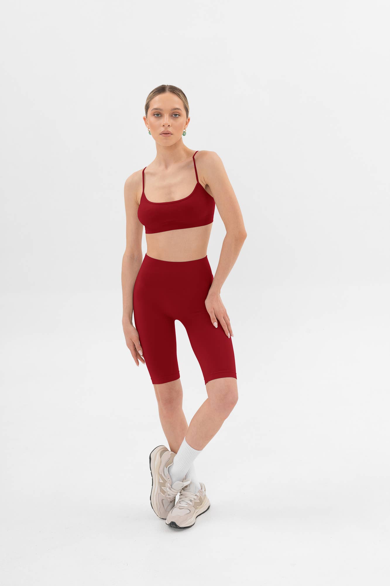 SIAWEAR - Wholesale Athletic Shorts - Women's - Leggings Bike Shorts 120 den. ROYAL RUBY Yoga Pilates 🇮🇹2