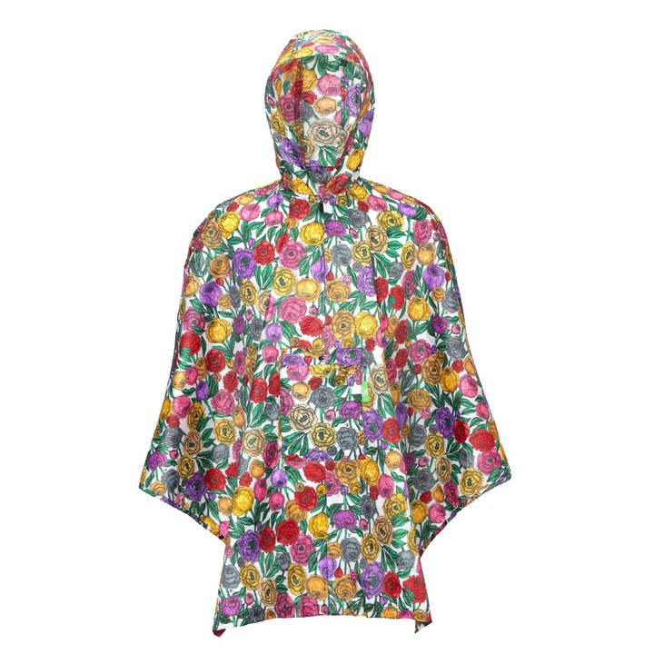 Poncho de peonías adulto plegable impermeable Eco Chic para venta al por mayor de Eco Chic