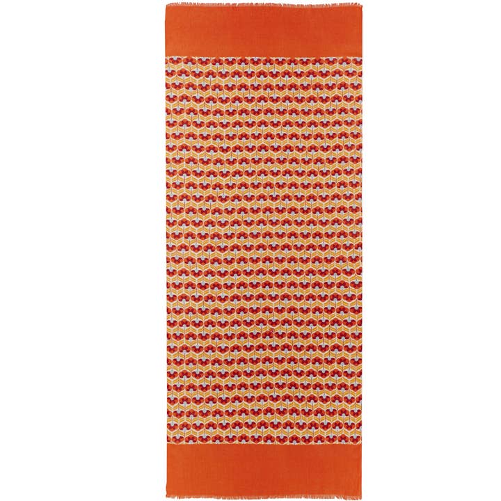 AV08 PARIS - Wholesale Scarf - Unisex - NAMIB MEN'S SCARF – ORGANIC COTTON – ORANGE PRINT5