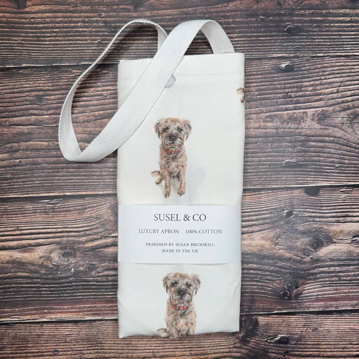 Border Terrier - Cotton Apron for wholesale by Susel & Co