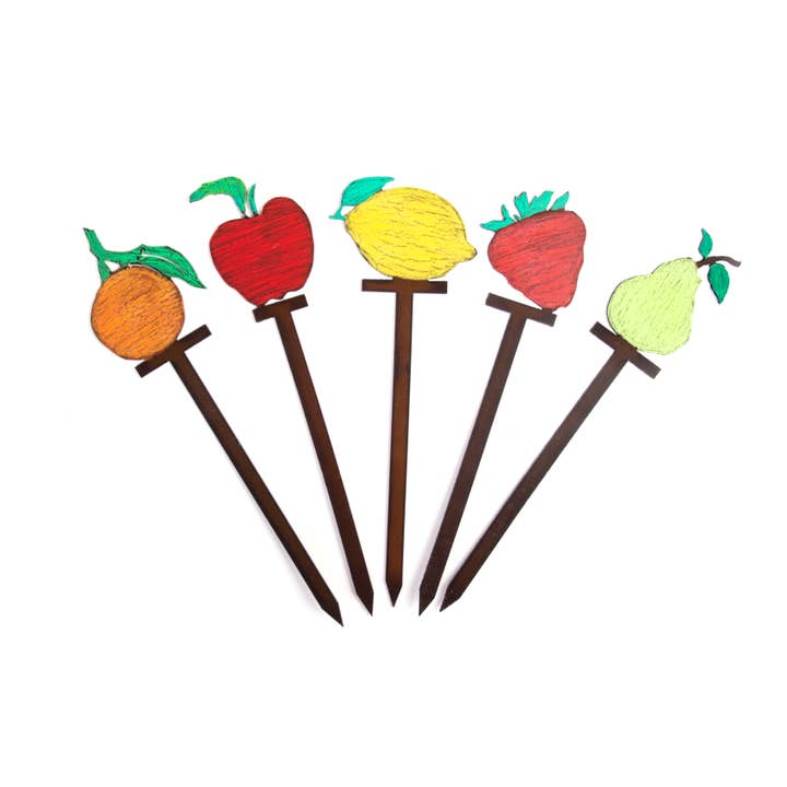 Gardening Stakes Fruit Spring Home Decor Rustic Metal for wholesale by Whimsies
