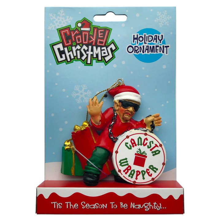 Crooked Christmas Ornament - Gangsta Wrapper Elf
for wholesale by Streamline