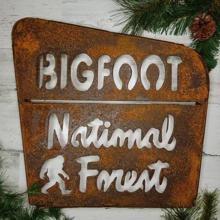 Out.West.Lifestyle. - Wholesale Sign - BIGFOOT NATIONAL FOREST RUSTY METAL SIGN