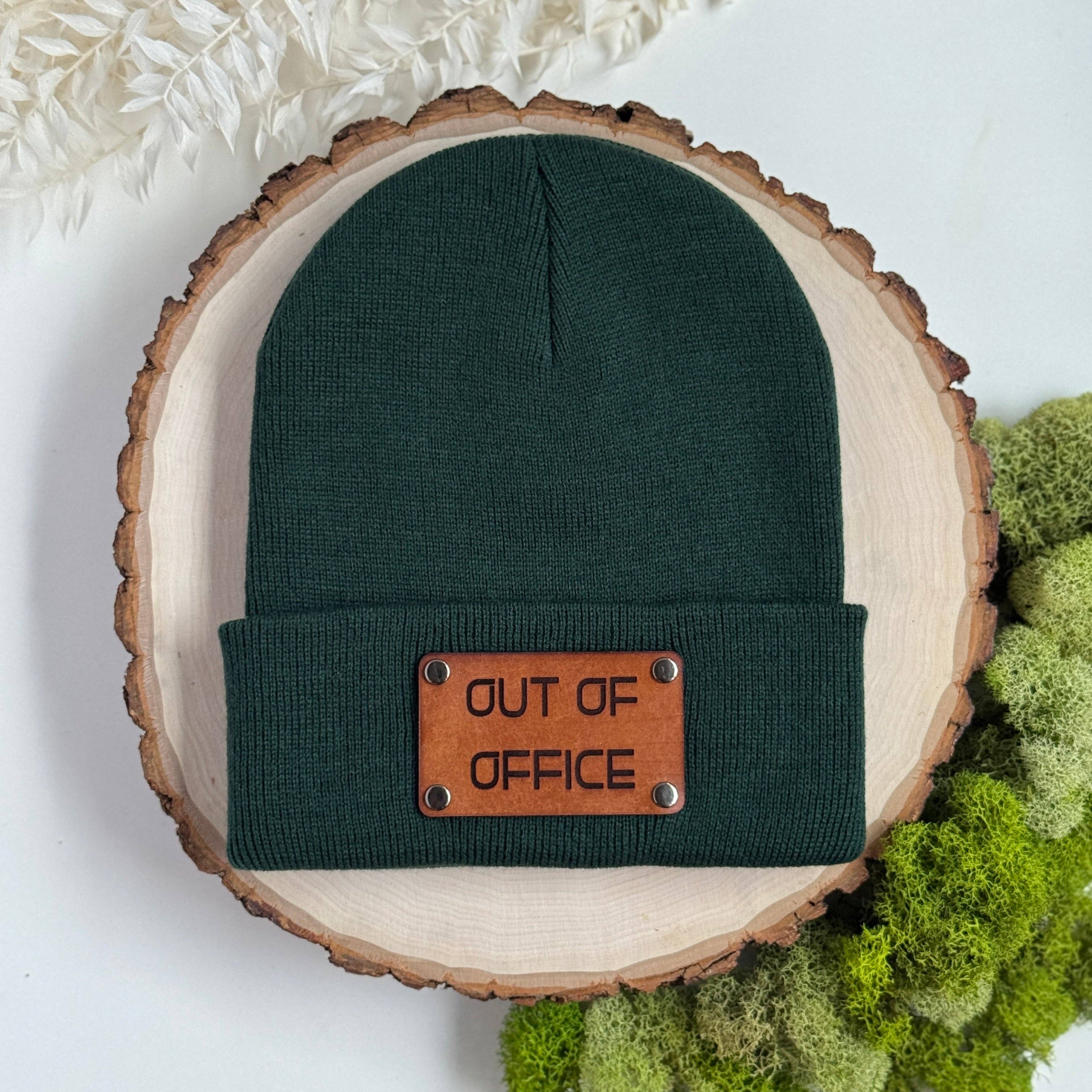 The Lonely Pine - Wholesale Beanie - Unisex - Out of Office beanie with snap on/off leather patch6