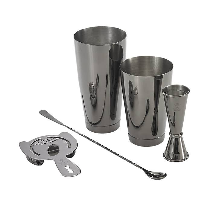 Barfly M37101 Basics Cocktail Set, 5-Piece, Gun Metal Black for wholesale by Barfly Mixology Gear & Mercer Culinary