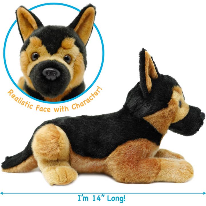 VIAHART Toy Co. - Wholesale Stuffed/Plush Toy - Kids & Baby - Gretchen The German Shepherd | 15 Inch Stuffed Animal Plush1