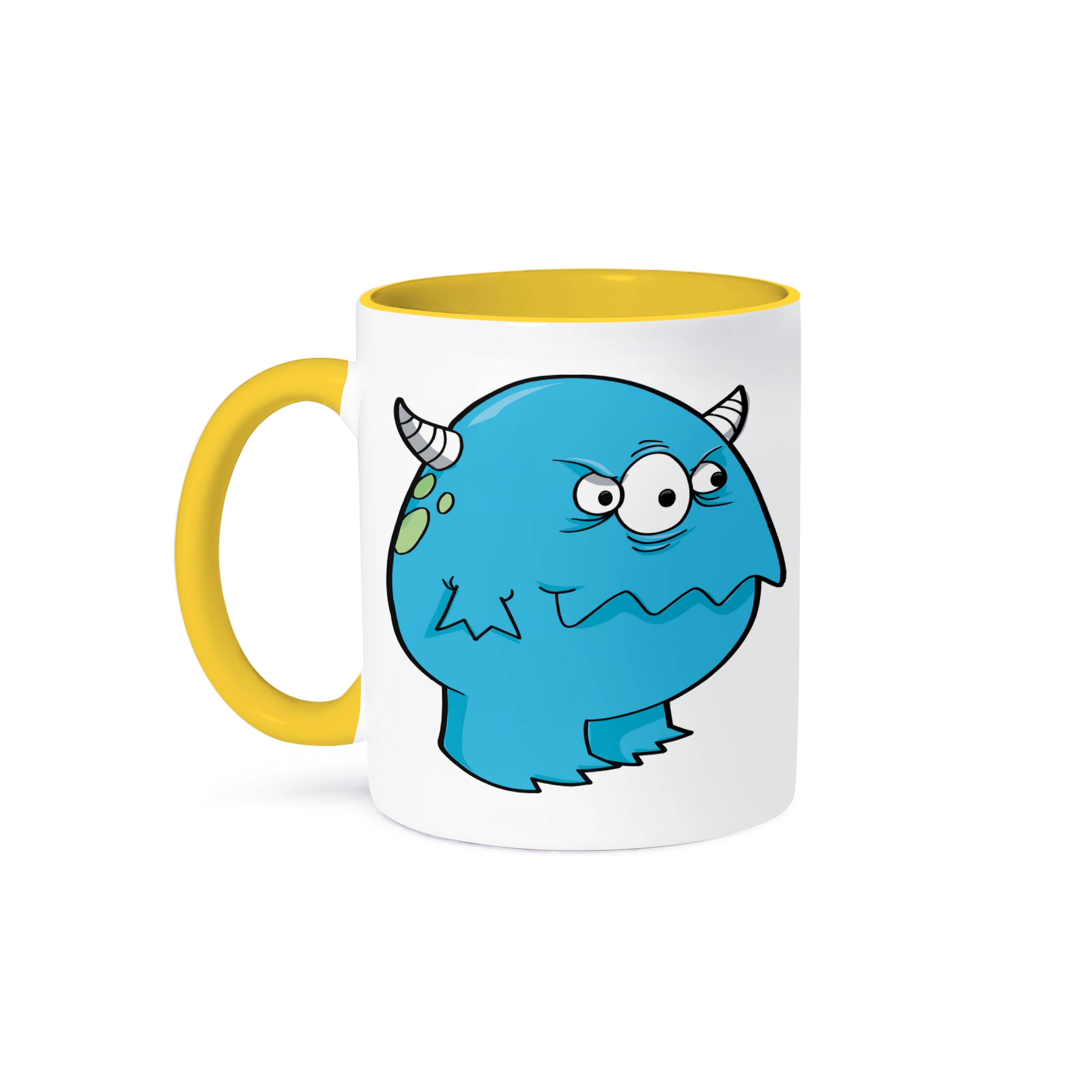 3dRose - Wholesale Coffee Mug - 3dRose, Silly Grumpy Blue Monster Cartoon, Mug0