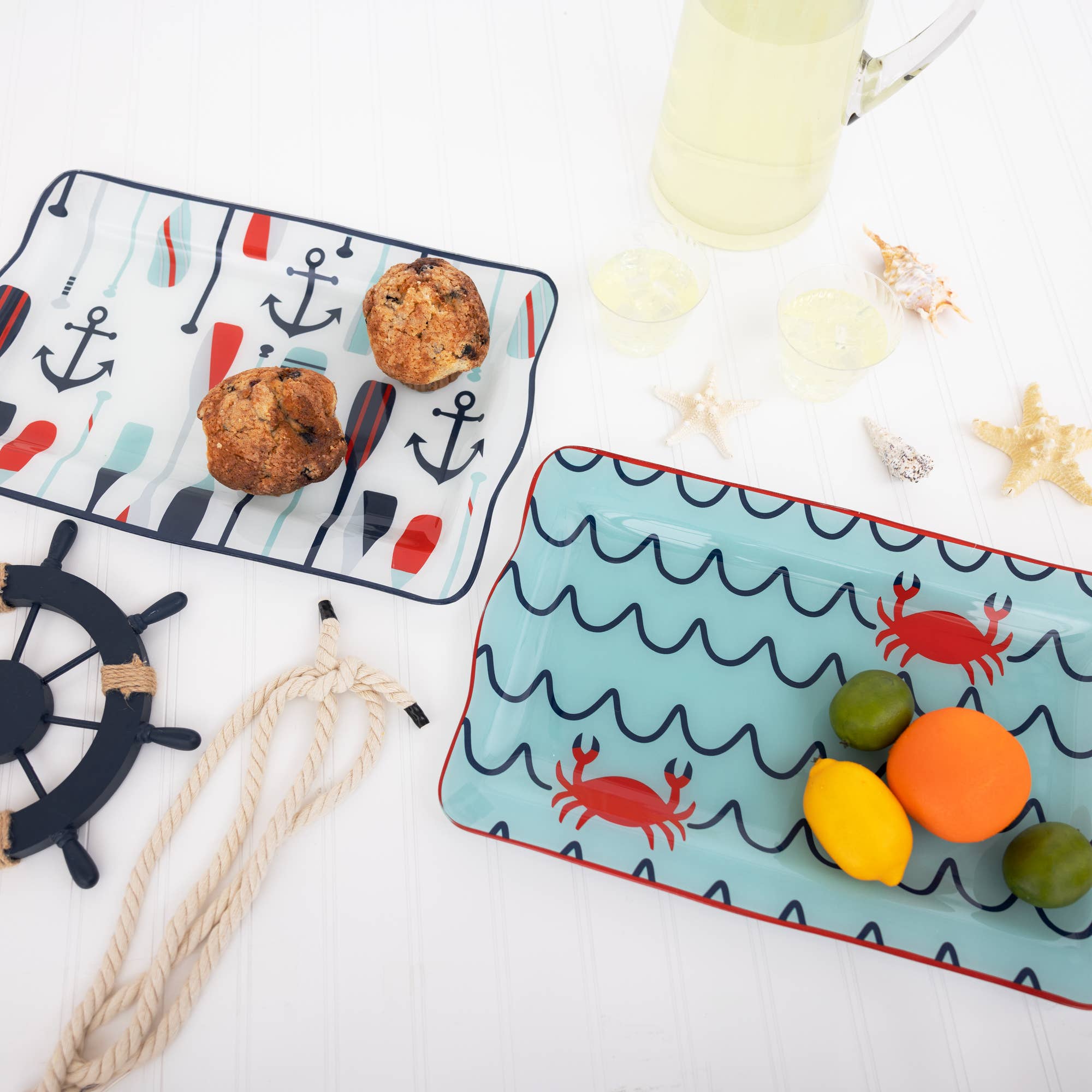 Pavilion - Venta al por mayor Bandeja de servir - Beach - Bandeja de vidrio para servir de 16.75 x 11 pulgadas4