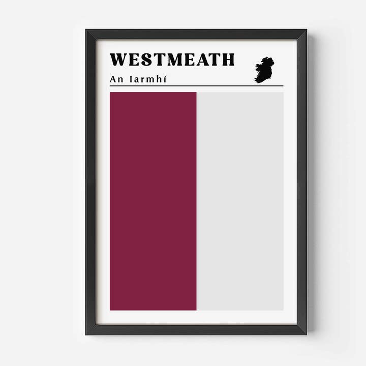 Westmeath Flag Print A4 for wholesale by Breeze & Bubbles