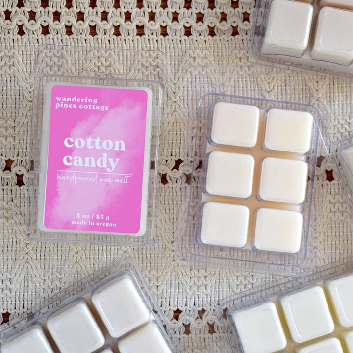 Cotton Candy Wax Melts Clamshell - 3 oz for wholesale by Wandering Pines Cottage