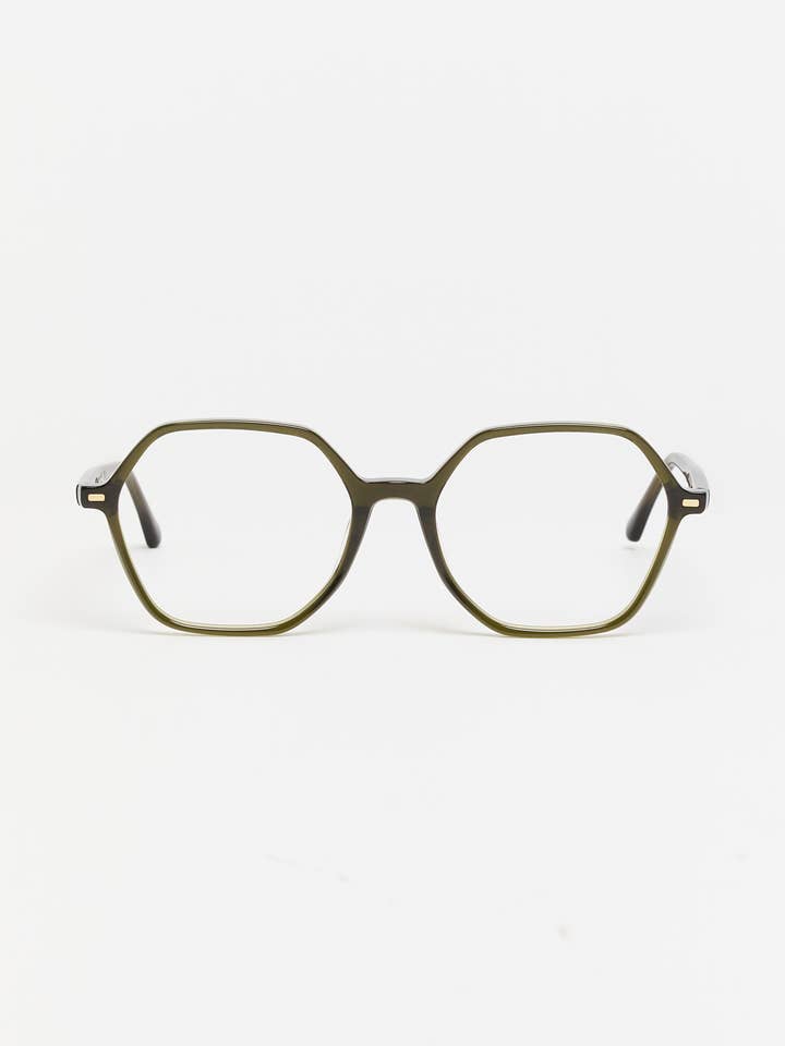 Montures Optiques Bicolores Vert/ Vert Uni pour la vente par TIWI