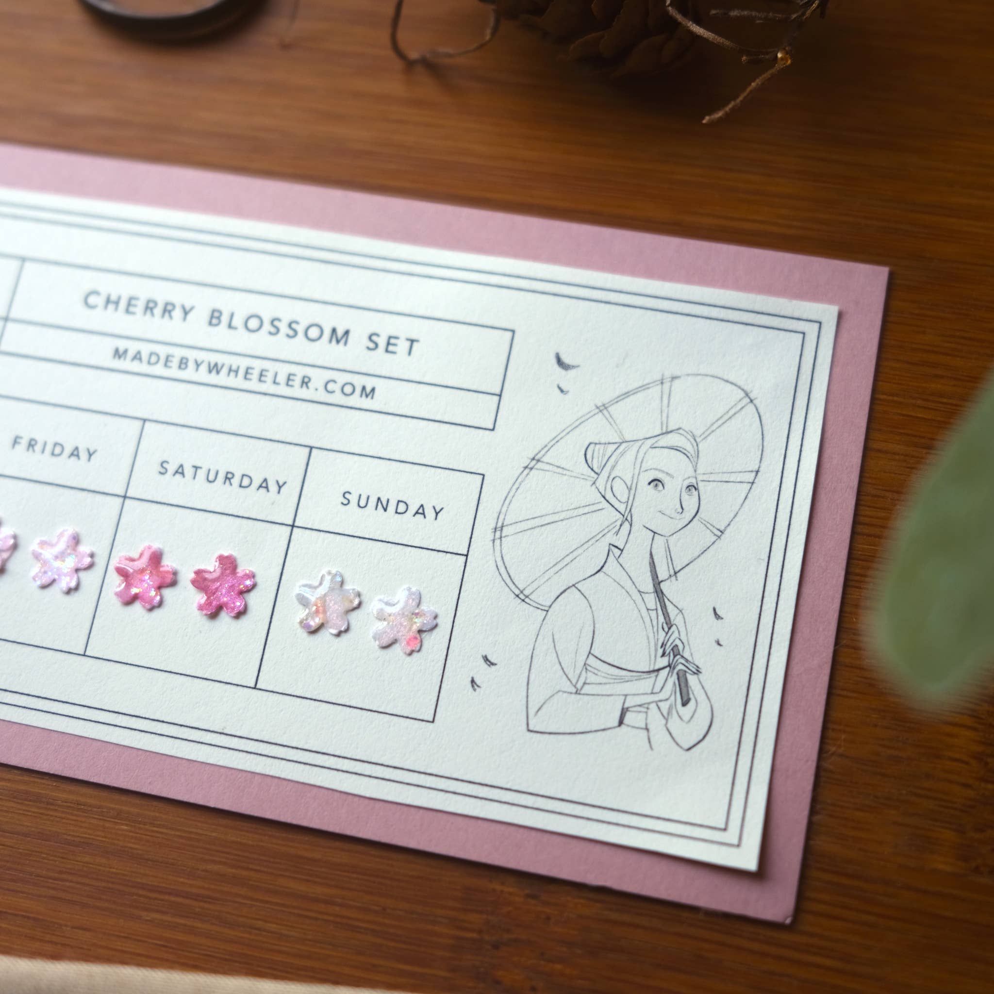 Made by Wheeler - Wholesale Sieradenset - Set met ophangbare oorbellen Cherry Blossom2