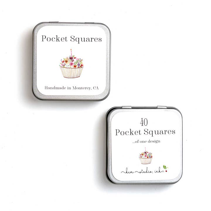 Ensembles de 40 Cartes de Correspondance Pocket Squares™ - Cupcake d'Anniversaire pour la vente par KCM Studio INK