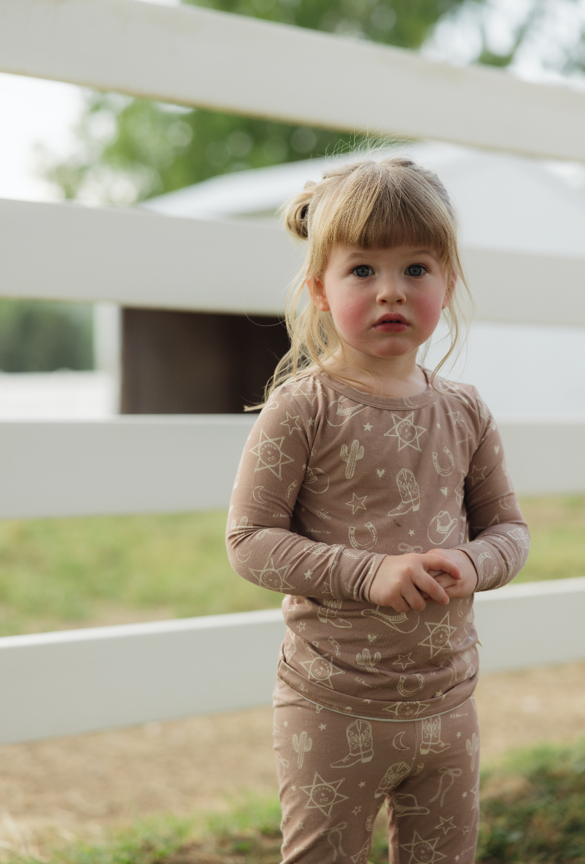 Lil Krew & Co - Wholesale Sleepwear Set - Kids - Rodeo Dreams Two Piece Bamboo Pajamas2