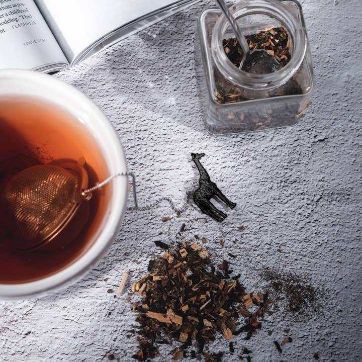 01living Ltd - Wholesale Tea Strainer/Infuser - Tea Infuser Loose Leaf Tea Ball Animal Giraffe Black2
