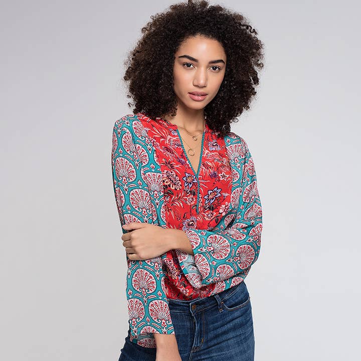 Long Sleeve Tunic Top for wholesale by Benares