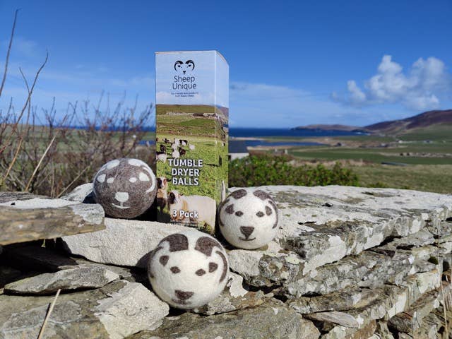 Sheep Unique - Vendita all'ingrosso Palla per asciugatrice - Palla per Asciugatrice - 100% Lana - Fatto a Mano - Confezione da 3 Mista