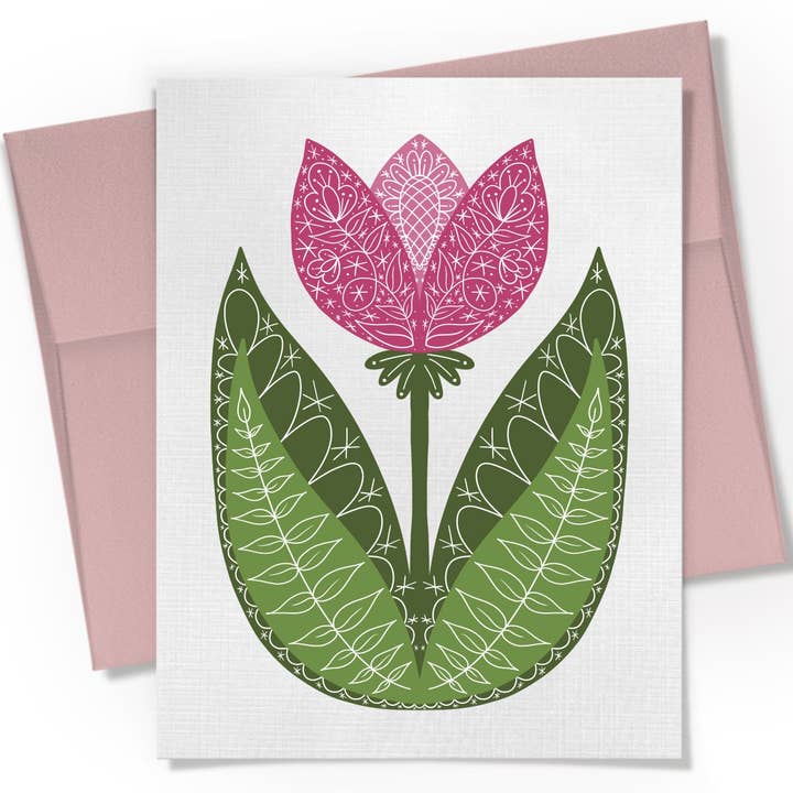 Spring Tulip Card for wholesale by Beckamade