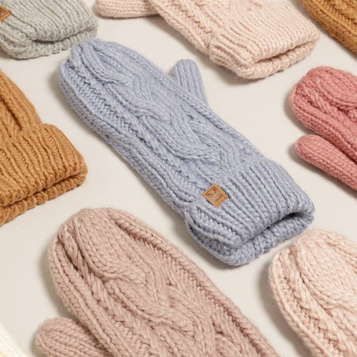 Fashion City - Wholesale Mittens - Women's - Winter Gloves Cable Knit Mittens with Fleece Lined11