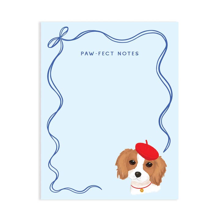 CAVALIER SPANIEL PAW-FECT NOTEPAD for wholesale by Jolly Joven