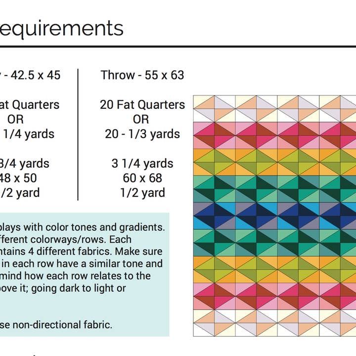 Then Came June – wholesale Craft sewing kit – Dusk to Dawn Quilt Pattern - Printed2