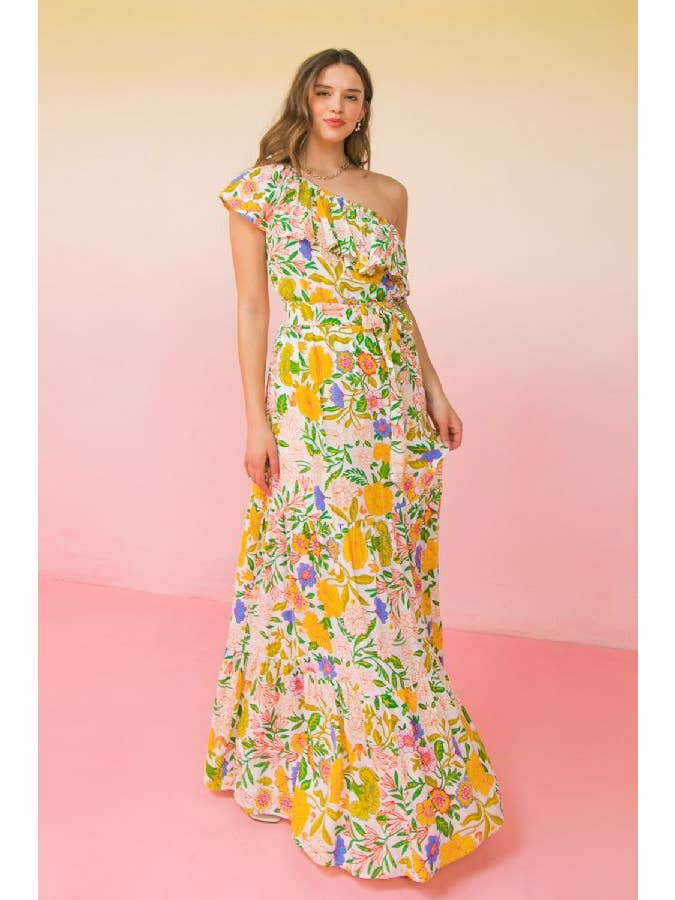 OFF WHITE A printed woven maxi dress-ID18558AZ. for wholesale on Faire1