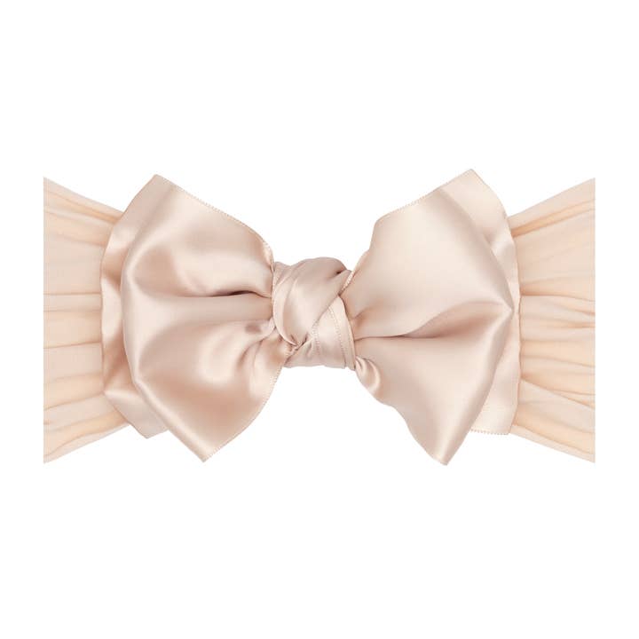 Baby Bling Bows - Wholesale Hair bow – Baby - Baby Bling® Satin FAB® soft nylon headband with satin bow4